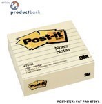 3M 675YL POSTIT RULED PAD 101 X 101MM YELLOW
