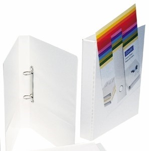 BANTEX INSERT BINDER 2O RING A4 16MM WHITE