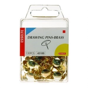 ESSELTE 45100 DRAWING PINS BRASS PACK 150