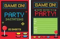 INVITATIONS TEEN ARCADE 20PK E4705