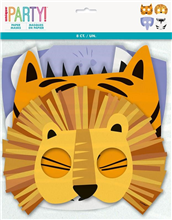 ANIMAL SAFARI PAPER MASK 8PK 73926
