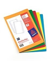 AVERY 88150 MANILLA FOLDERS FOOLSCAP ASSORTED COLOURS PACK 20