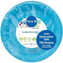 AZURE BLUE ROUND DINNER PLATE 20PK ALP