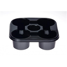 Anchor Drink Tray 4 Cup Black PET 200ctn