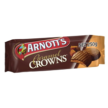 Arnotts Choc Caramel Crowns 200g