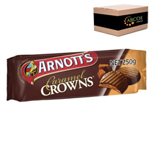 Arnotts Chocolate Caramel Crowns 200g 20CTN