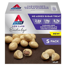 Atkins White Choc Almonds 5PK