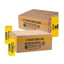 Austar Yellow Clinical Waste Bag 500mm x 600mm 500CTN