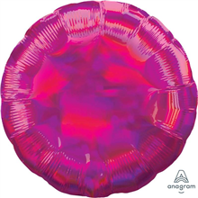 BALLOON FOIL 18 ROUND IRIDESCENT MAGENTA FOIL UNINFLATED