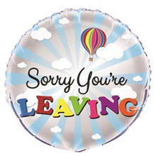 BALLOON FOIL 18 YOUR LEAVING UNINFLATED