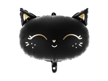 BALLOON FOIL 24 BLACK CAT WITH GOLD UNINFLATED