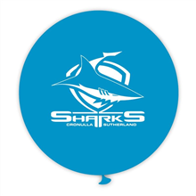BALLOONS SUPPORTER SHARKS 90CM 1PK UNINFLATED