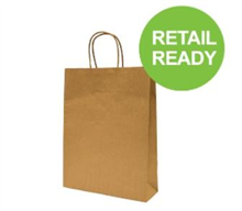 BROWN PAPER BAG TWIST HANDLE 340X260X80MM 250CTN