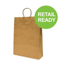 BROWN PAPER BAG TWIST HANDLE 420X320X110MM 250CTN
