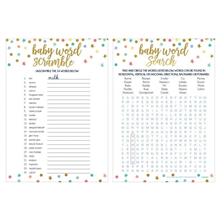 Baby Shower Game Word Scramble