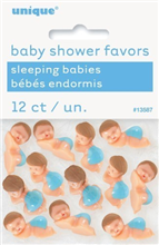Baby Shower Sleeping Baby With Blue Diaper 12 Pack
