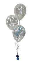 Balloon Arrangement 1St Birthday Boy 3 Clear Balloons 106
