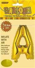 BALLOON FOIL 14 GOLD A  SelfInflating
