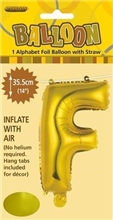 BALLOON FOIL 14 GOLD F  SelfInflating