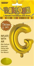 BALLOON FOIL 14 GOLD G  SelfInflating