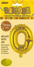 BALLOON FOIL 14 GOLD O  SelfInflating