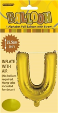 BALLOON FOIL 14 GOLD U  SelfInflating