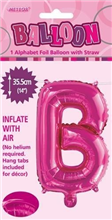 BALLOON FOIL 14 HOT PINK B  SelfInflating