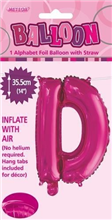 BALLOON FOIL 14 HOT PINK D  SelfInflating