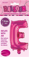 BALLOON FOIL 14 HOT PINK E  SelfInflating