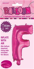BALLOON FOIL 14 HOT PINK F  SelfInflating