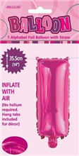 BALLOON FOIL 14 HOT PINK I  SelfInflating