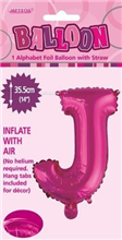 BALLOON FOIL 14 HOT PINK J  SelfInflating