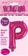 BALLOON FOIL 14 HOT PINK P  SelfInflating