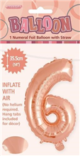 BALLOON FOIL 14 ROSE GOLD 6  SelfInflating