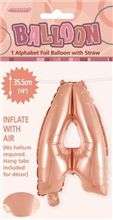 BALLOON FOIL 14 ROSE GOLD A  SelfInflating