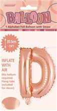 BALLOON FOIL 14 ROSE GOLD D  SelfInflating