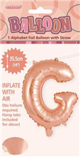 BALLOON FOIL 14 ROSE GOLD G  SelfInflating