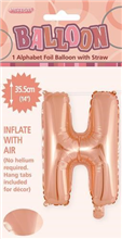BALLOON FOIL 14 ROSE GOLD H  SelfInflating