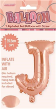 BALLOON FOIL 14 ROSE GOLD J  SelfInflating