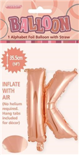 BALLOON FOIL 14 ROSE GOLD K  SelfInflating