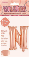 BALLOON FOIL 14 ROSE GOLD N  SelfInflating