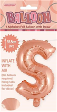 BALLOON FOIL 14 ROSE GOLD S  SelfInflating