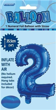 BALLOON FOIL 14 ROYAL BLUE 2  SelfInflating