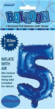 BALLOON FOIL 14 ROYAL BLUE 5  SelfInflating