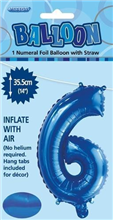 BALLOON FOIL 14 ROYAL BLUE 6  SelfInflating