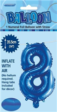 BALLOON FOIL 14 ROYAL BLUE 8  SelfInflating