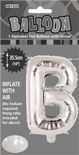 BALLOON FOIL 14 SILVER B  SelfInflating