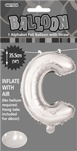 BALLOON FOIL 14 SILVER C  SelfInflating