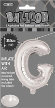 BALLOON FOIL 14 SILVER G  SelfInflating