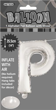 BALLOON FOIL 14 SILVER P  SelfInflating